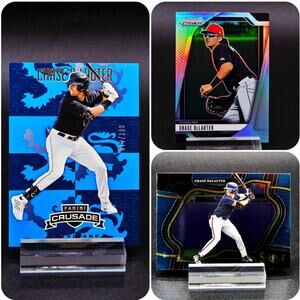 Chase DeLauter Silver Holo Blue Prizm Crusade /199 RC Guardians Top Prospect